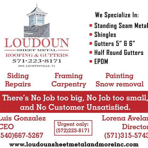 loudoun sheet metal|loudoun county va gutters.